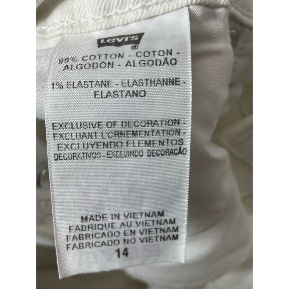 Levi's Womens Capri Pants 14 White Jeans Classic Minimalist - Picture 4 of 5